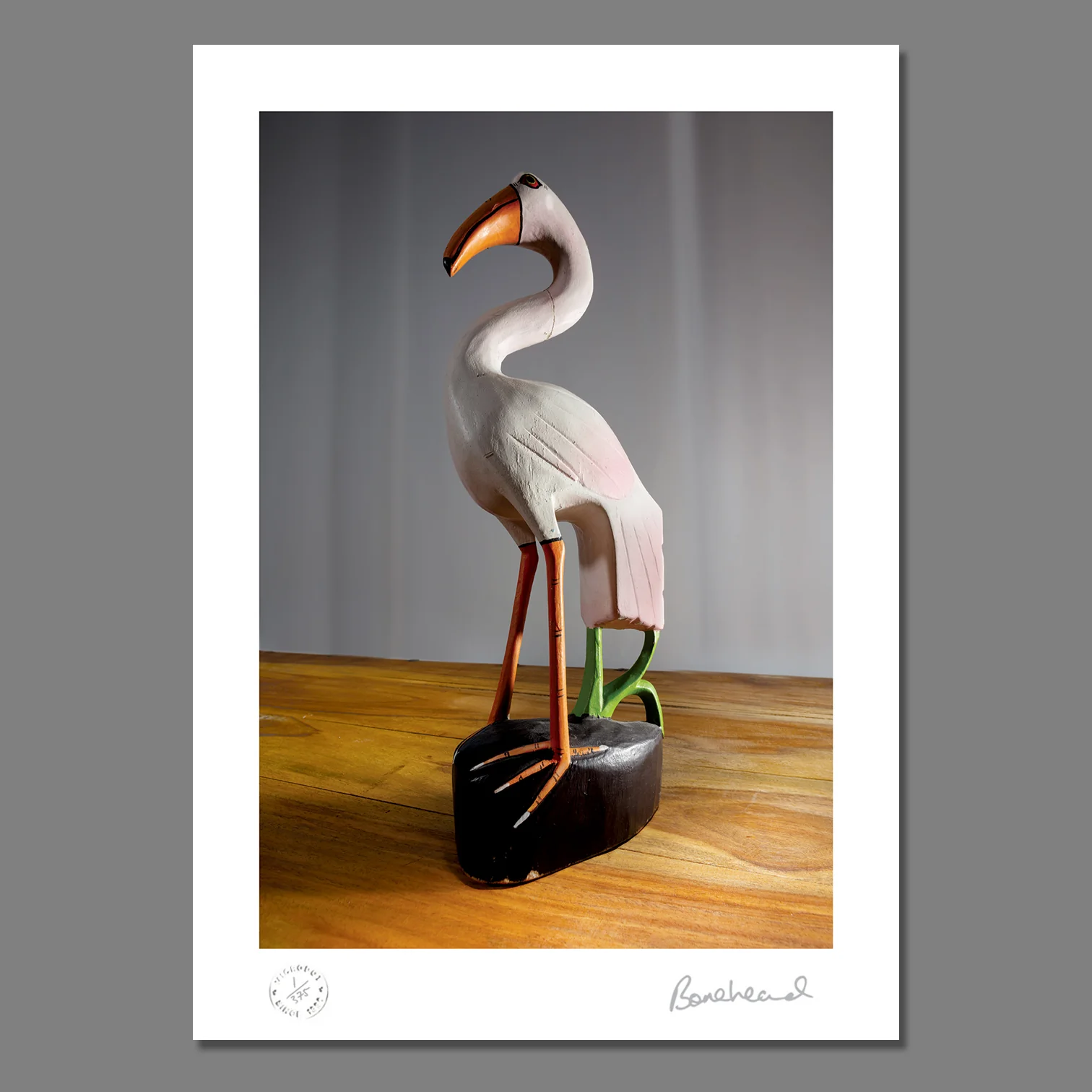 Bonehead Signed Flamingo Limited Edition Print