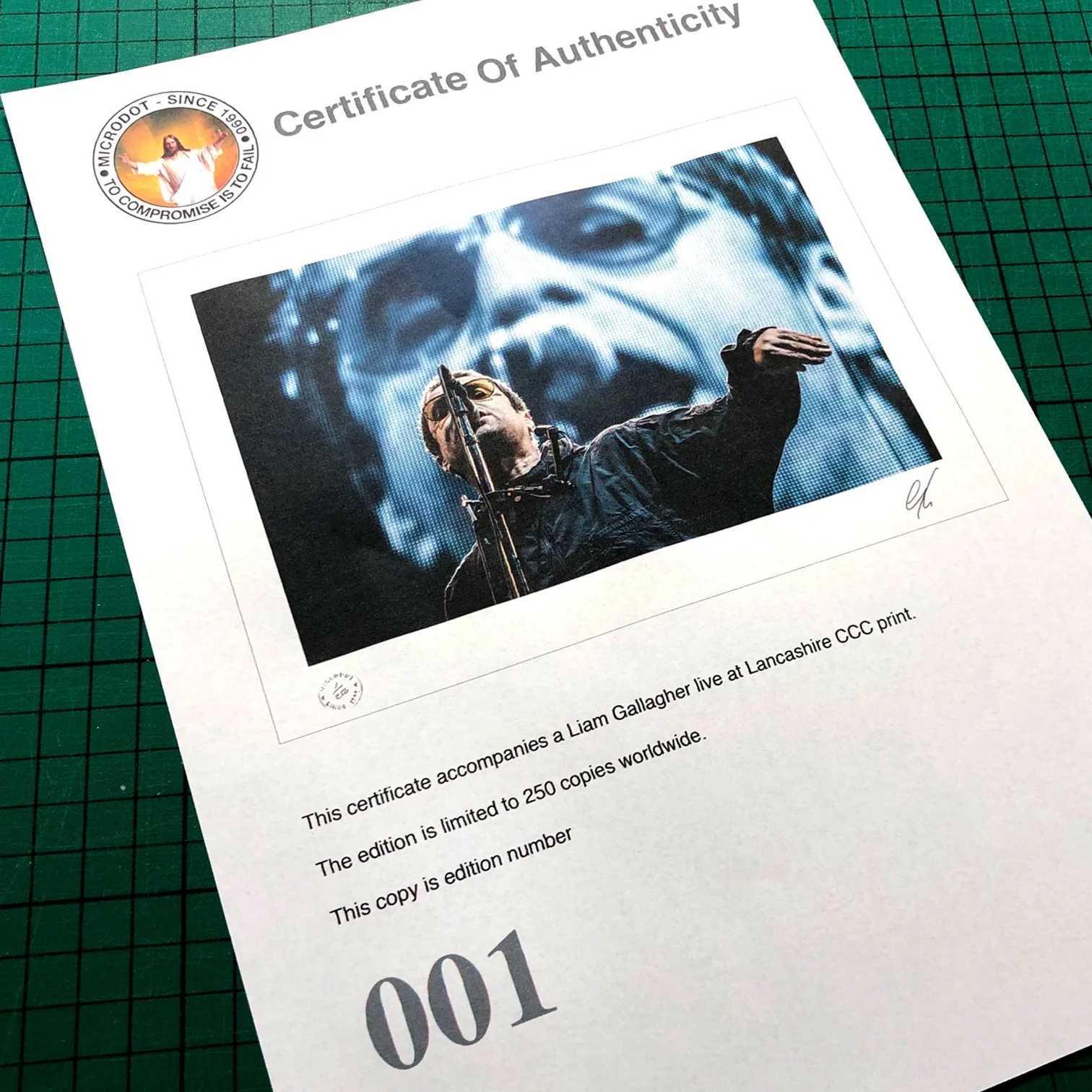 Liam Gallagher live at Lancashire County Cricket Club 2018 Print 1 - New Item - Image 2