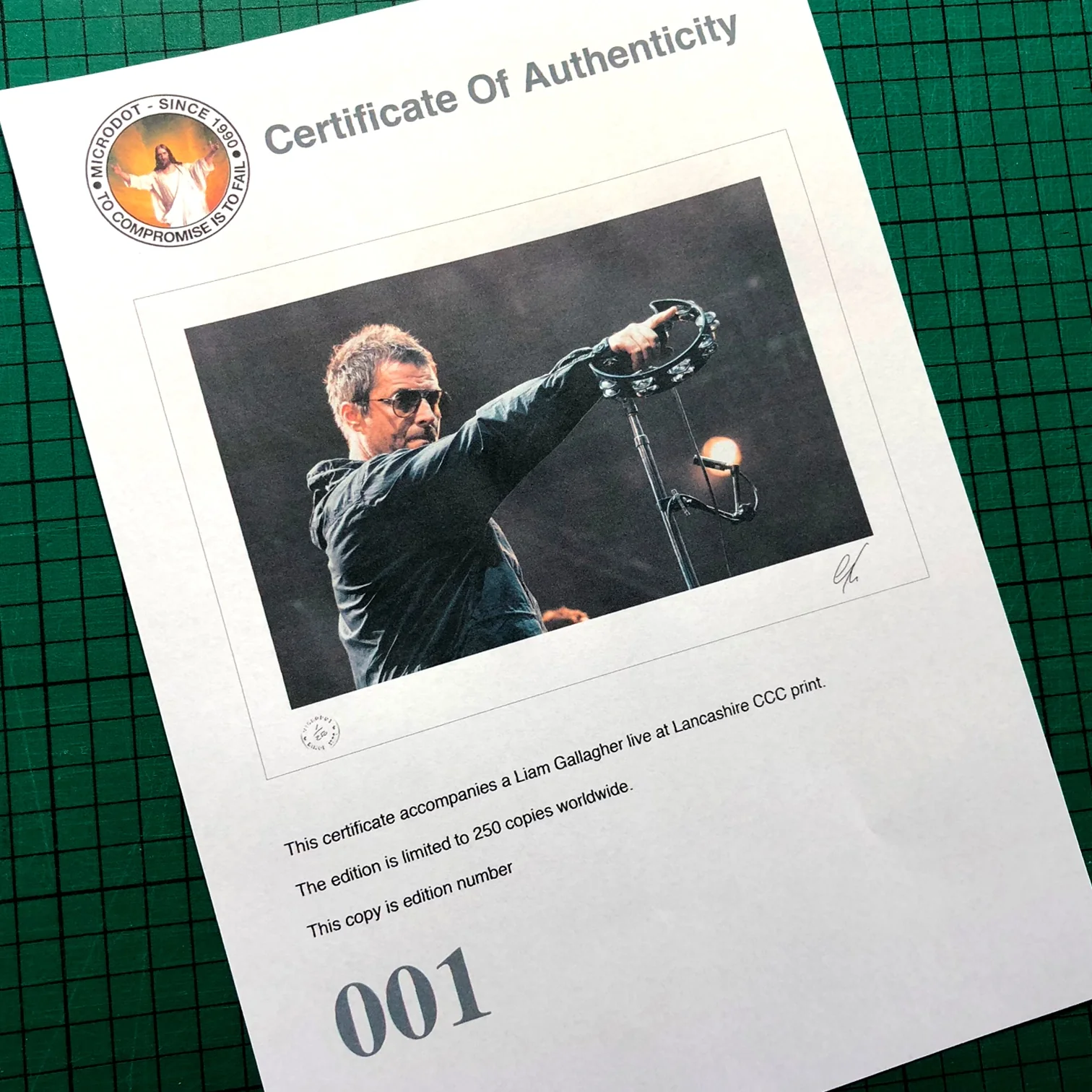 Liam Gallagher live at Lancashire County Cricket Club 2018 Print 3 - New Item - Image 2
