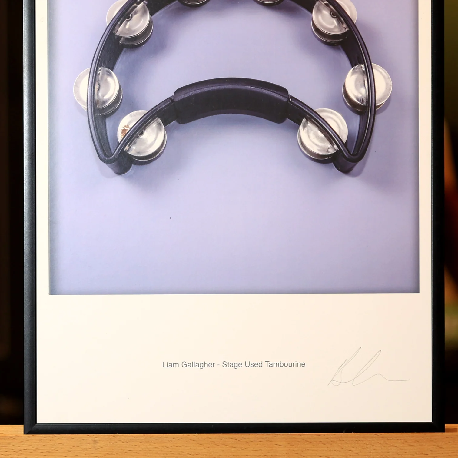 Liam Gallagher - Oasis Stage Used Tambourine Print - New Item - Image 2