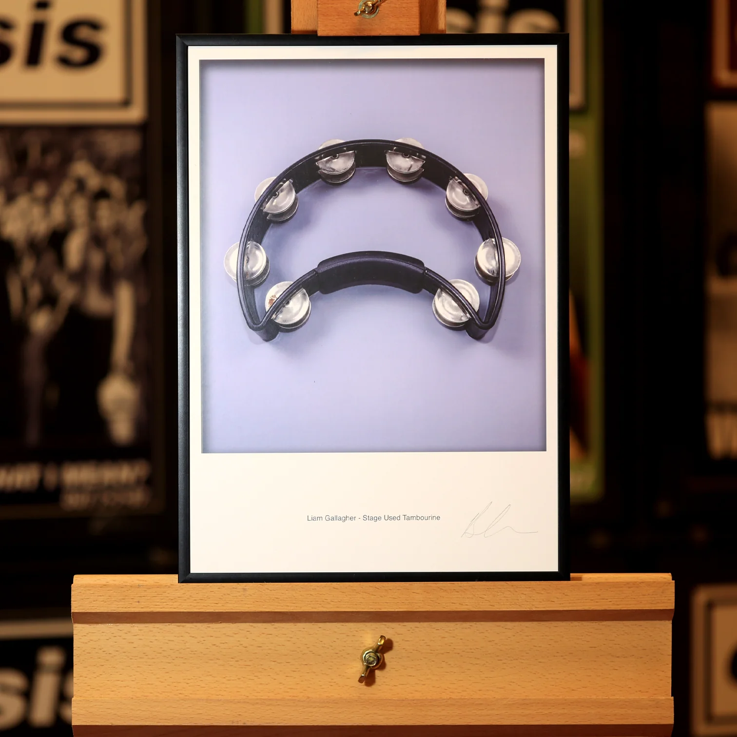 Liam Gallagher - Oasis Stage Used Tambourine Print - New Item - Image 3