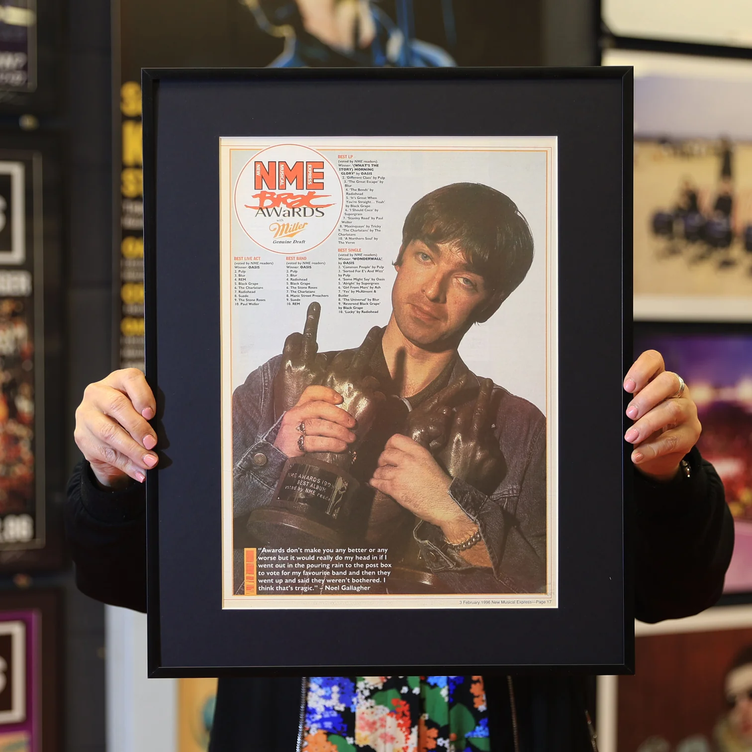 Noel Gallagher Portrait - 1996 NME original - New Item - Image 2