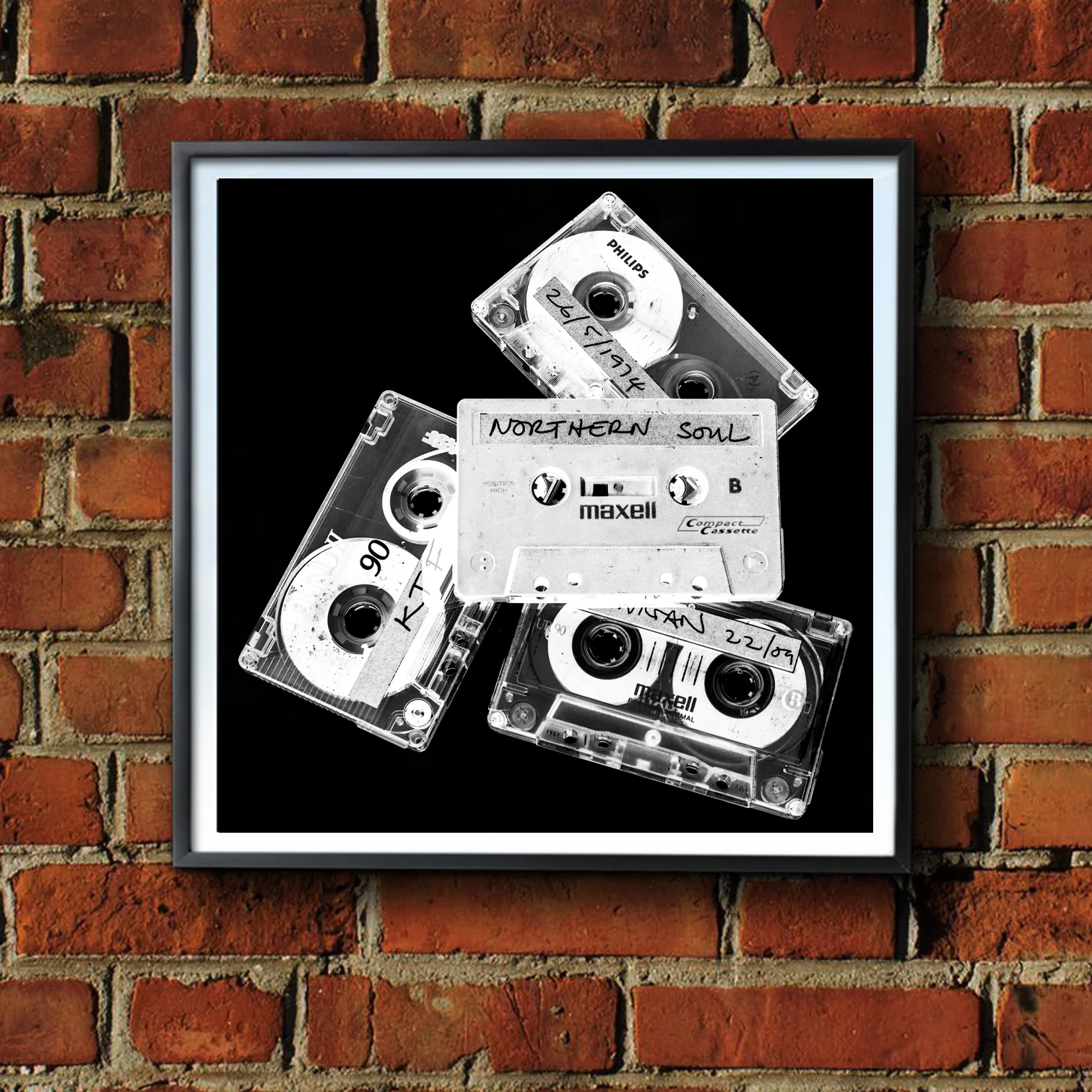 Northern Soul - Cassettes Framed Print - Image 3