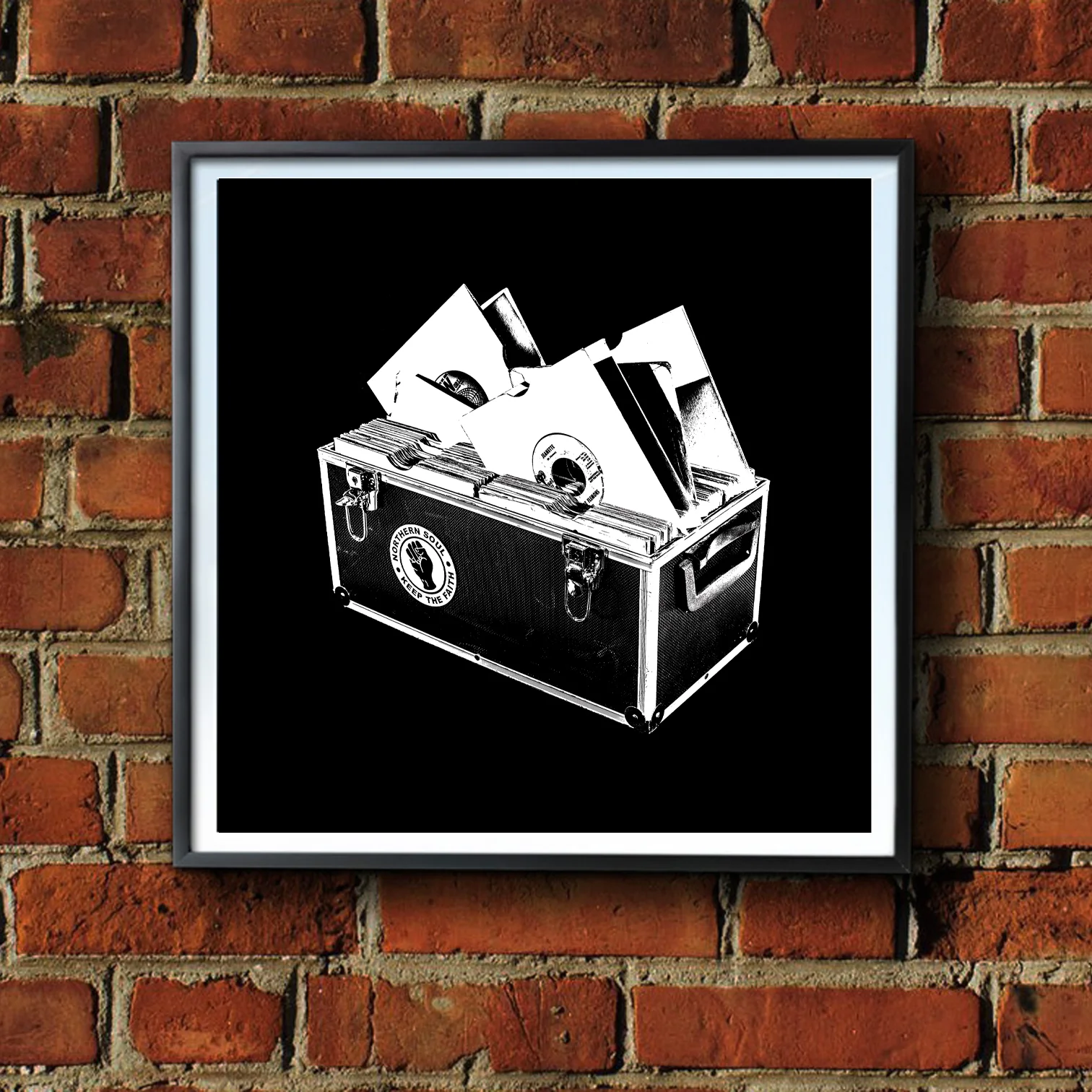 Northern Soul - Record Box Framed Print - Image 3