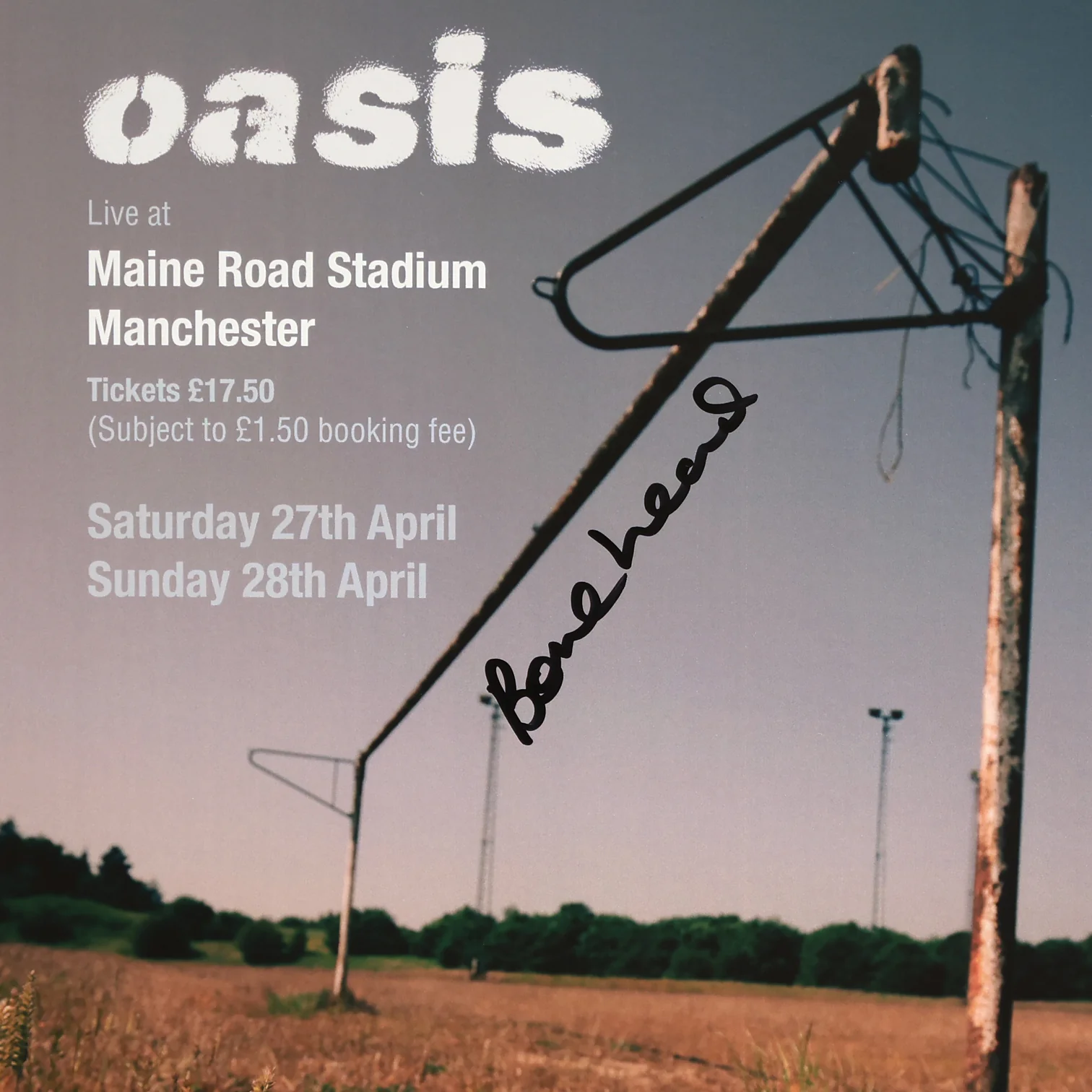 Oasis - Bonehead Signed Live At Maine Road - Gig Poster - New Item - Image 2