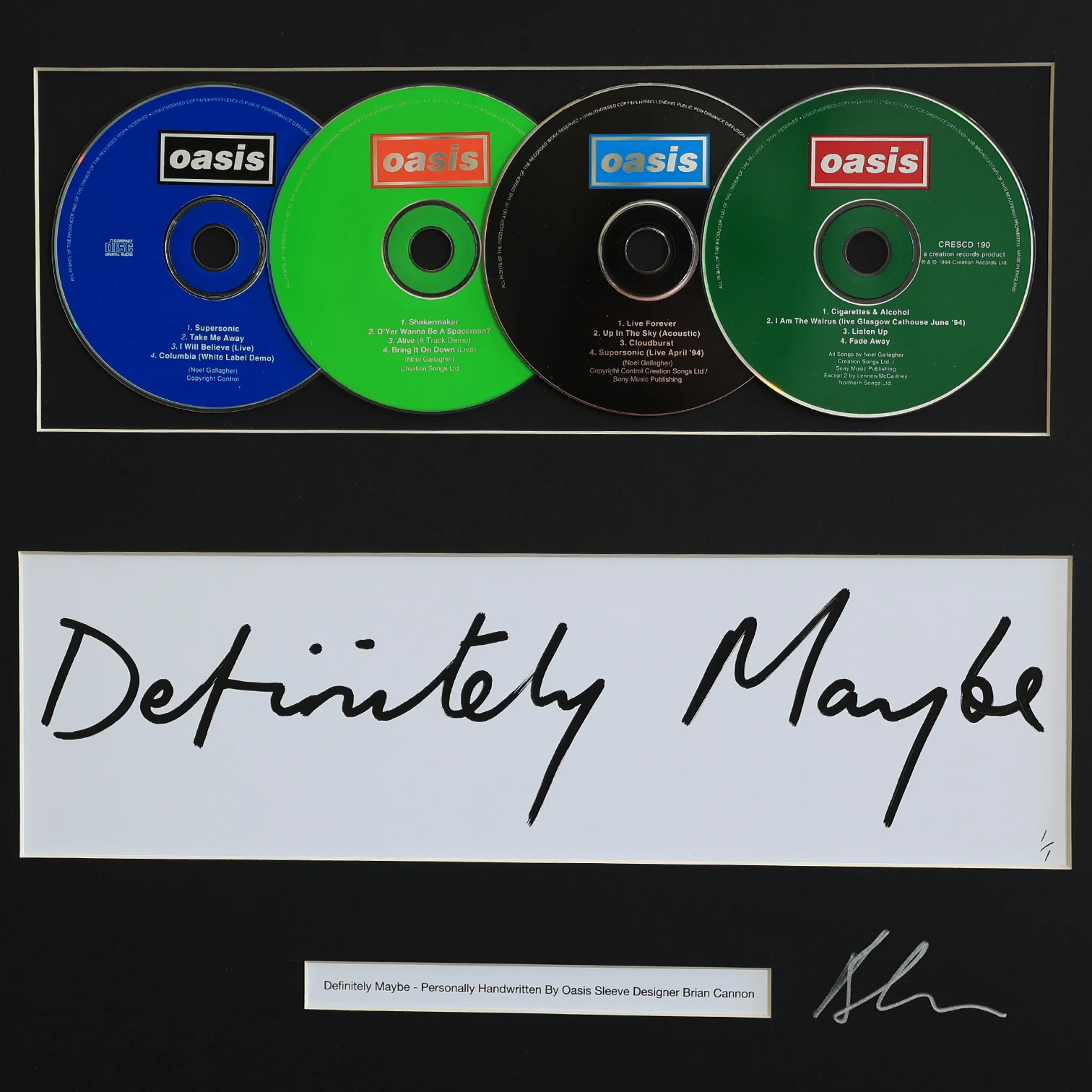 Oasis - Definitely Maybe - Handwritten & 4 CDs - New Item - Image 2