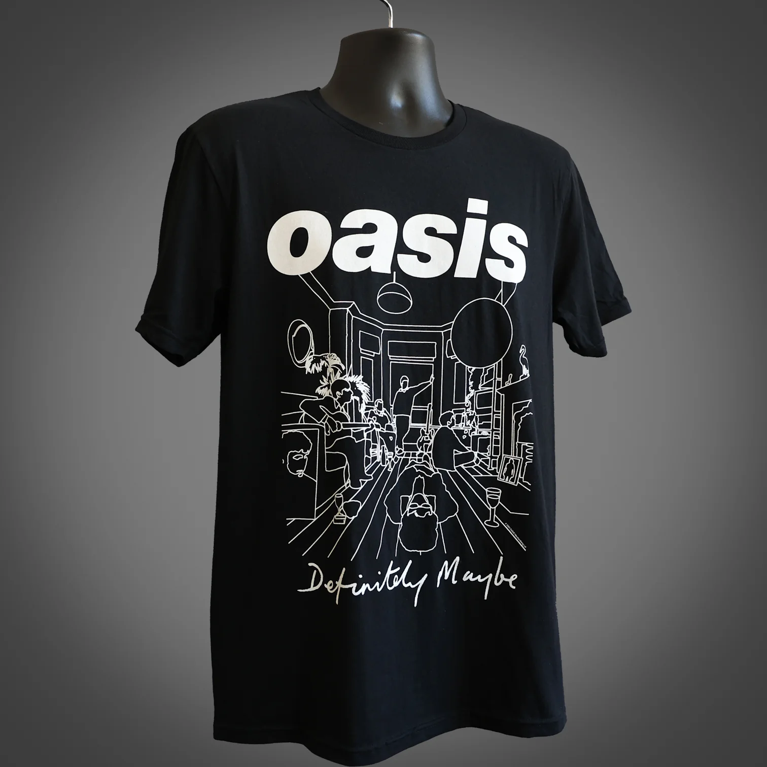 Oasis Definitely Maybe Illustration T Shirt Black - New Item - Image 2