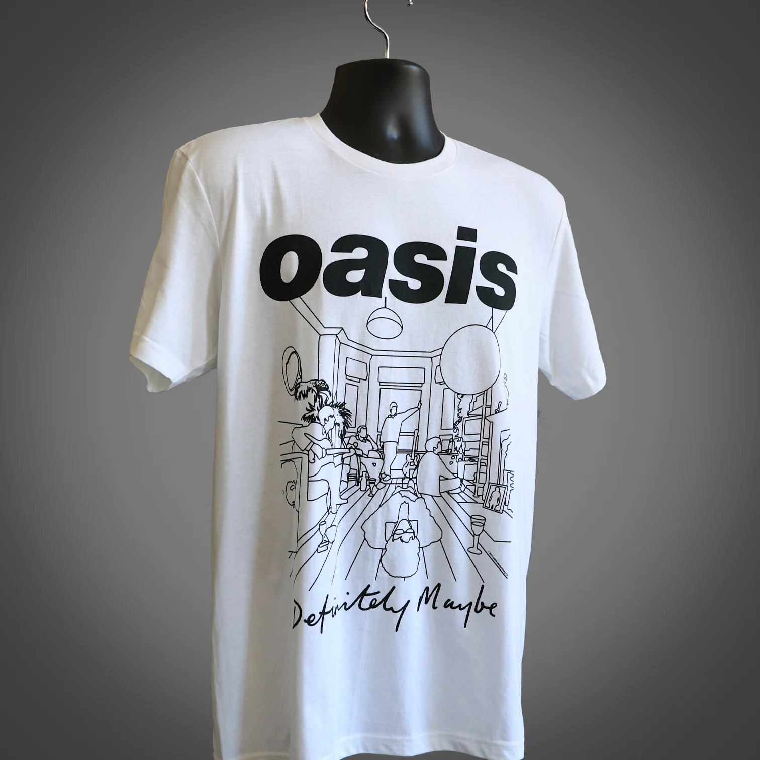 Oasis Definitely Maybe Illustration T Shirt White - New Item - Image 2