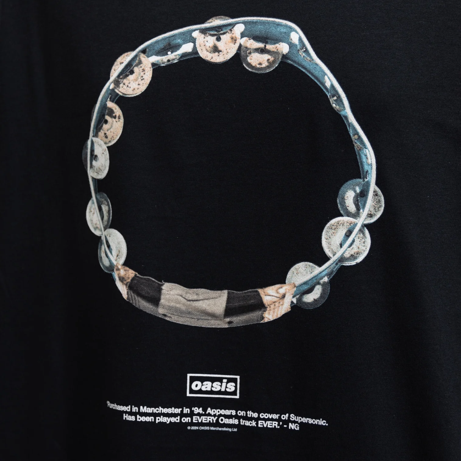 Oasis Definitely Maybe Liam's Tambourine T Shirt  - New Item - Image 2