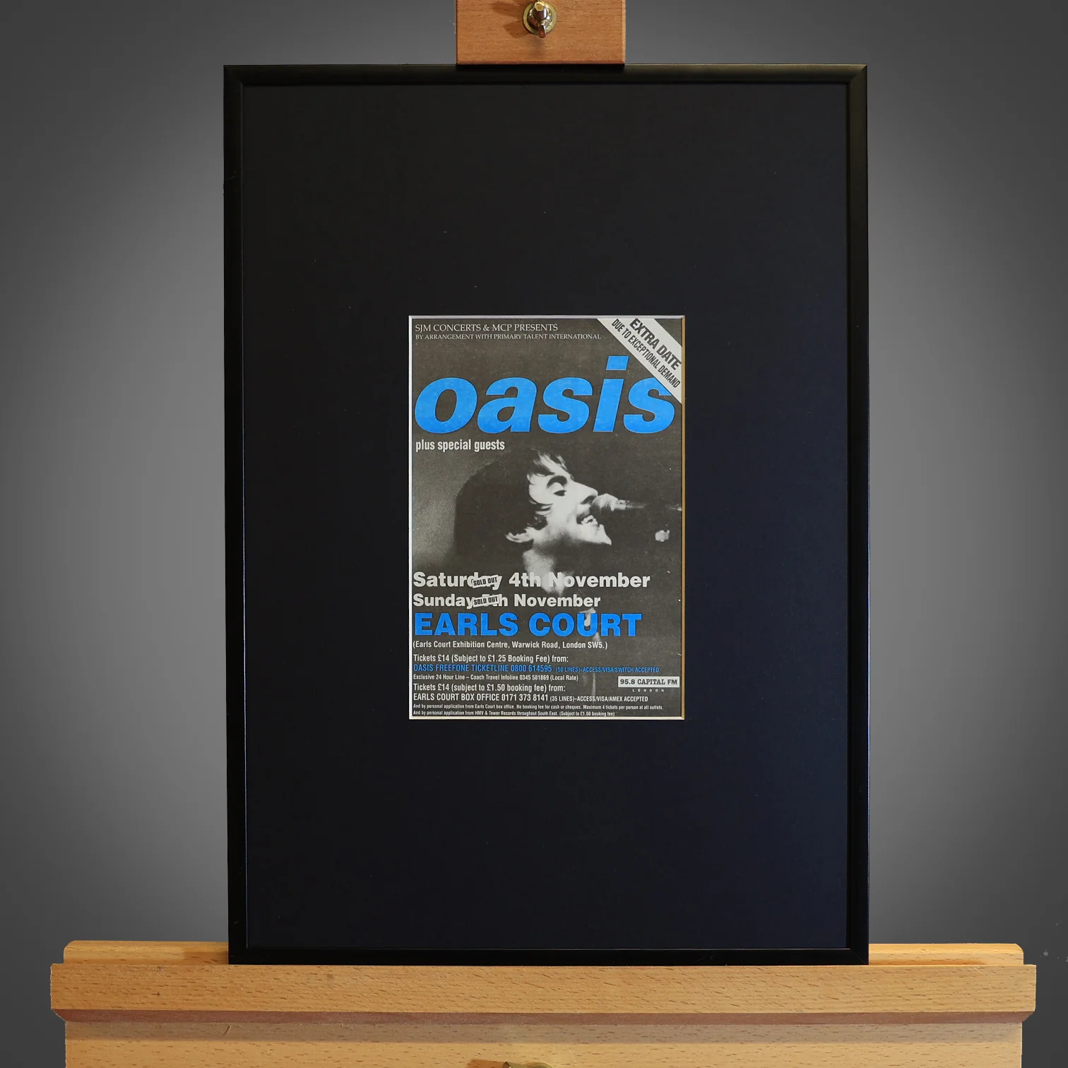 Oasis - Earls Court 1995 original press ad - New Item