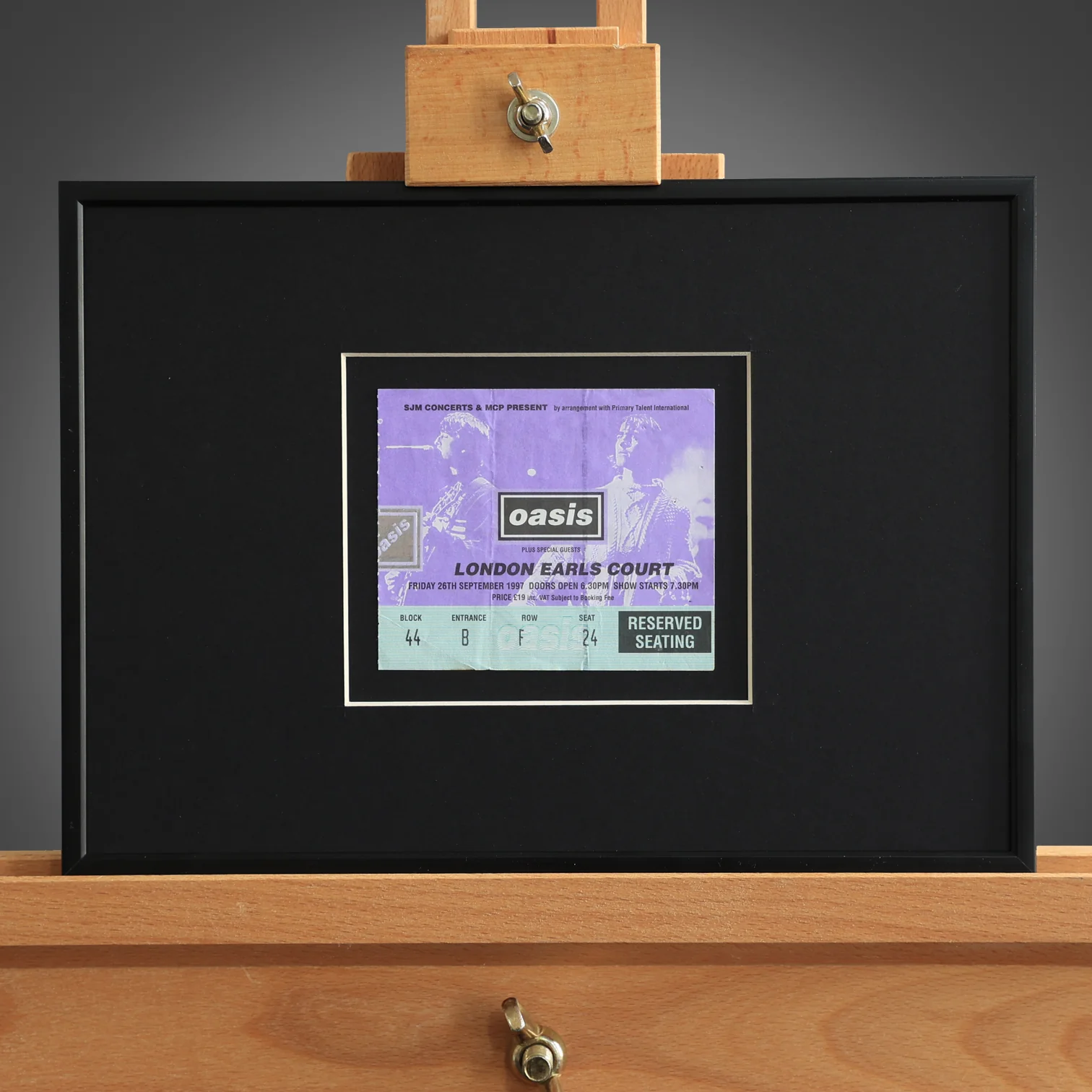 Oasis - Earls Court 1997 Framed Ticket - New Item - Image 2