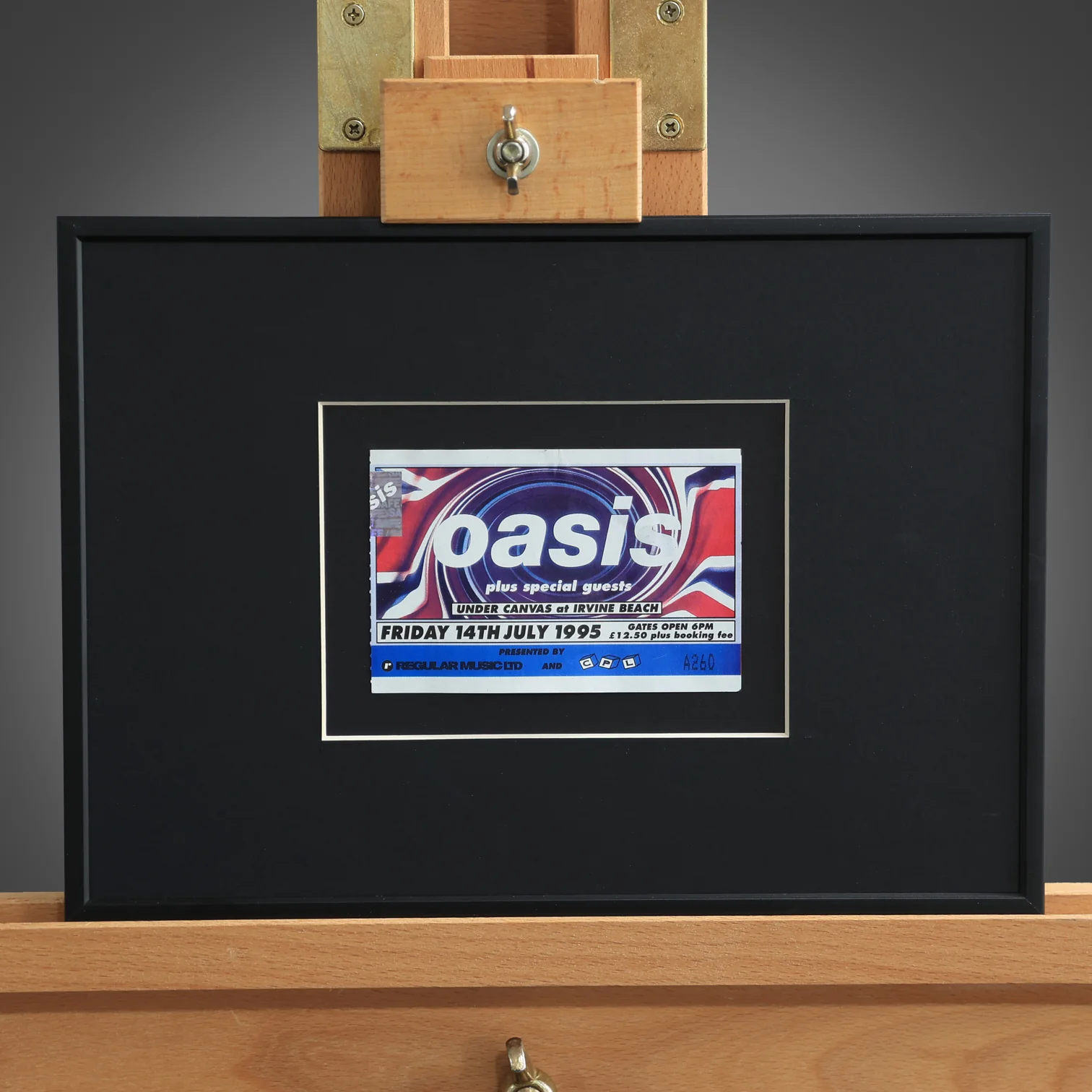 Oasis - Irvine Beach 1995 Framed Ticket - New Item - Image 2