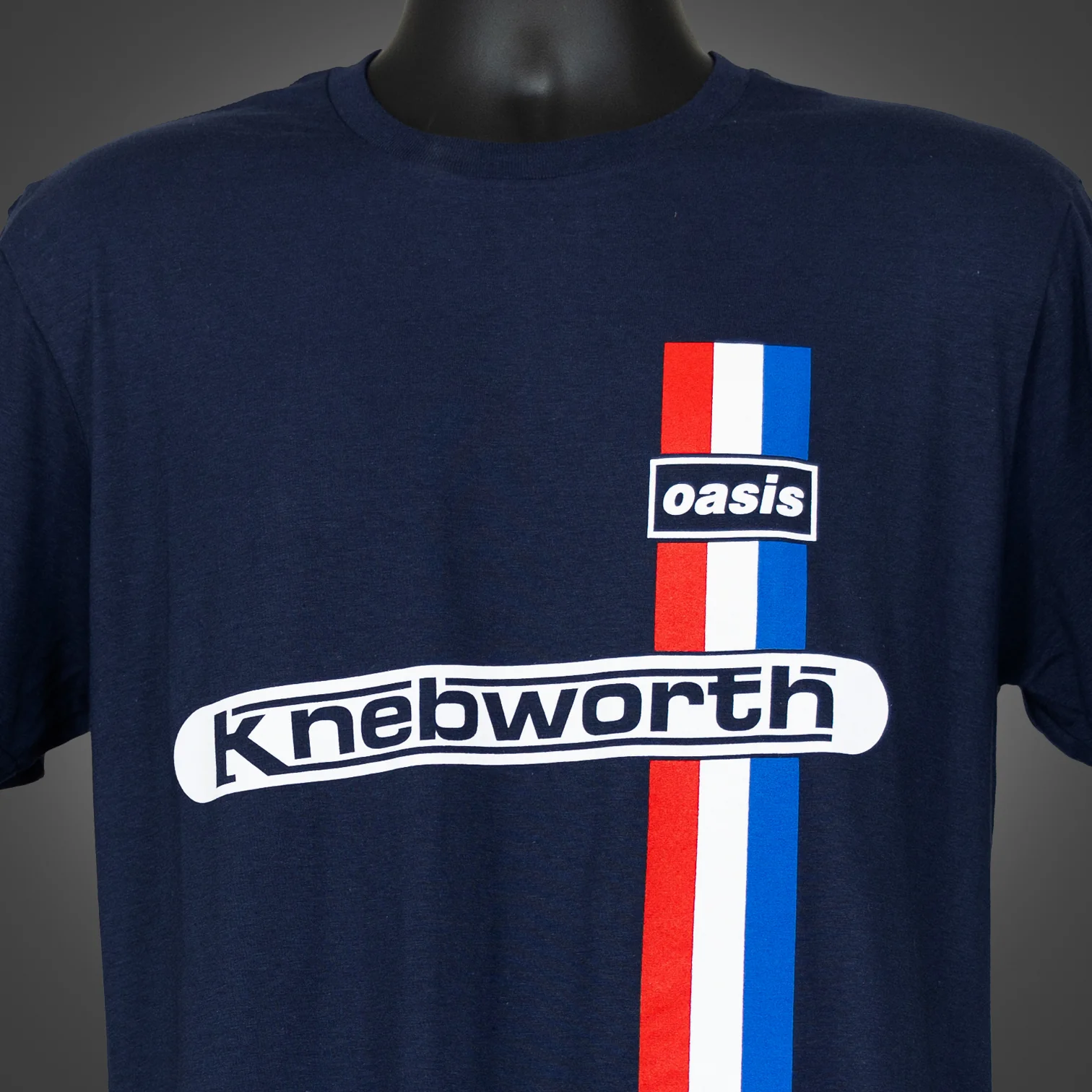 Oasis - Knebworth T Shirt - Navy Blue - New Item - Image 2