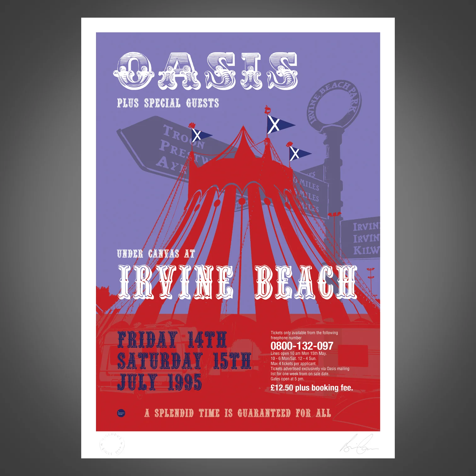 Oasis - Live At Irvine Beach - Gig Poster - New Item - Image 2