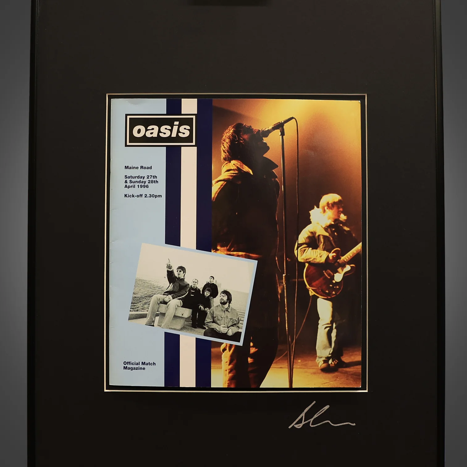 Oasis - Live At Maine Road Framed Signed Programme - New Item - Image 2
