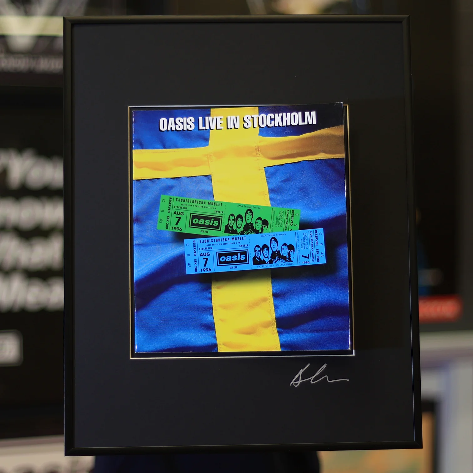 Oasis Live In Sweden Framed Signed Programme - New Item - Image 2