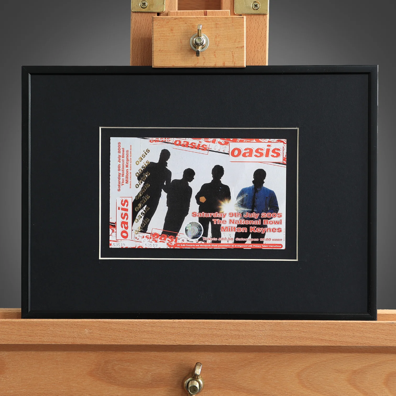 Oasis - Milton Keynes Bowl UNUSED Framed Ticket - New Item - Image 2