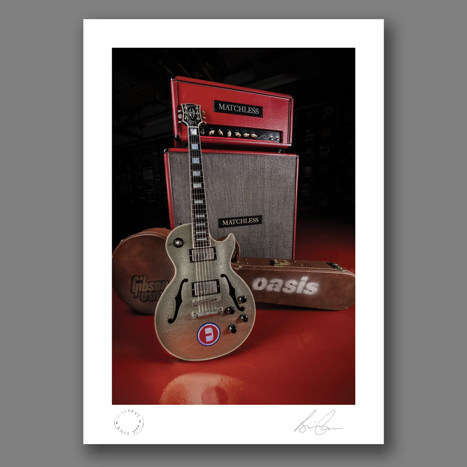 Oasis - Noel Gallagher's One Off Gibson Guitar Ltd Edition Print - New Item - Image 3