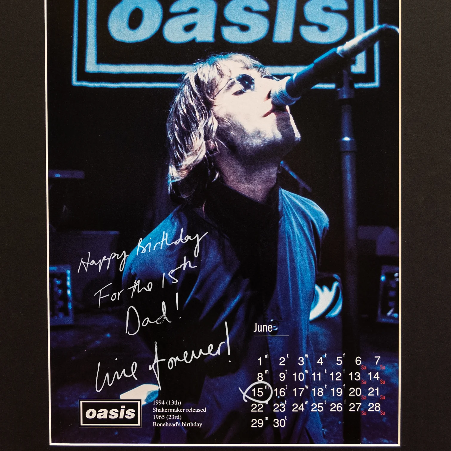 Oasis - October Personalised Calendar. - Image 4