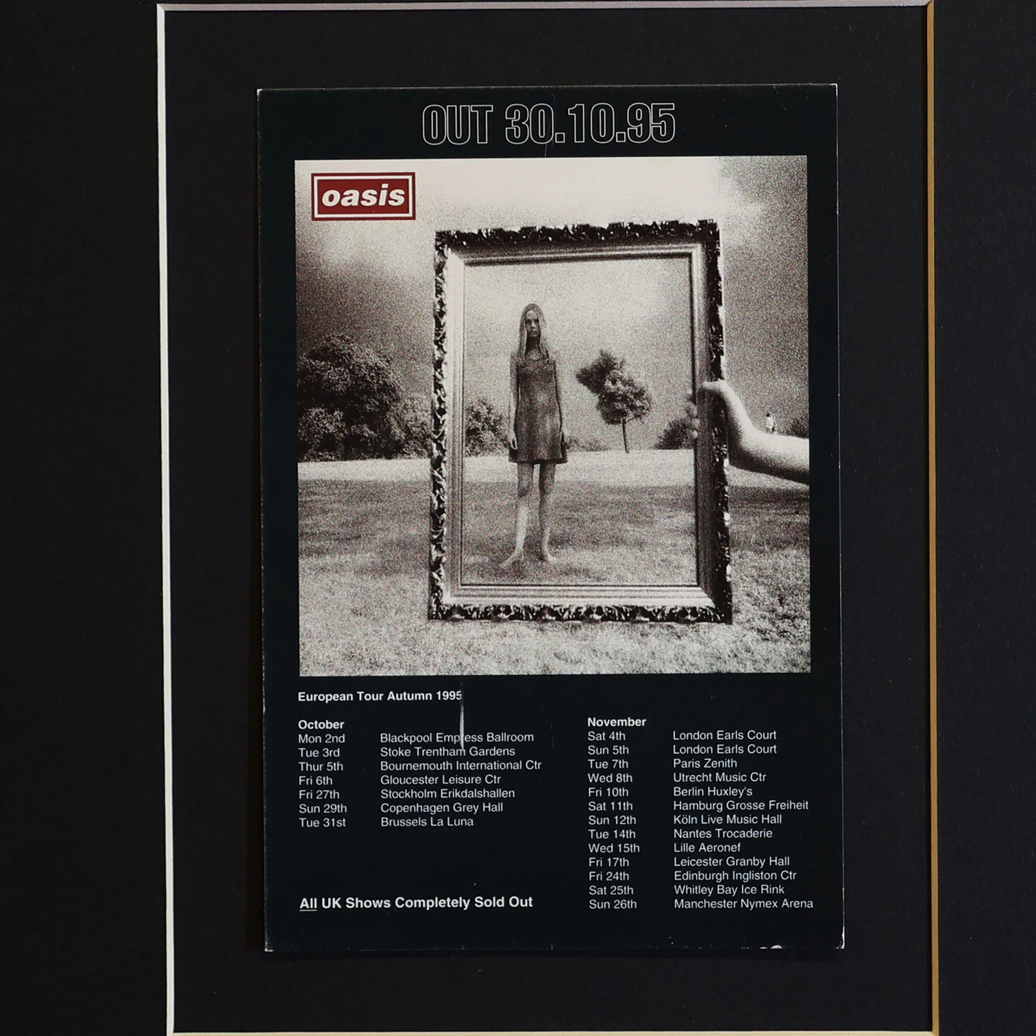 Oasis - Original 1995 Wonderwall Framed Promo Postcard - New Item - Image 2