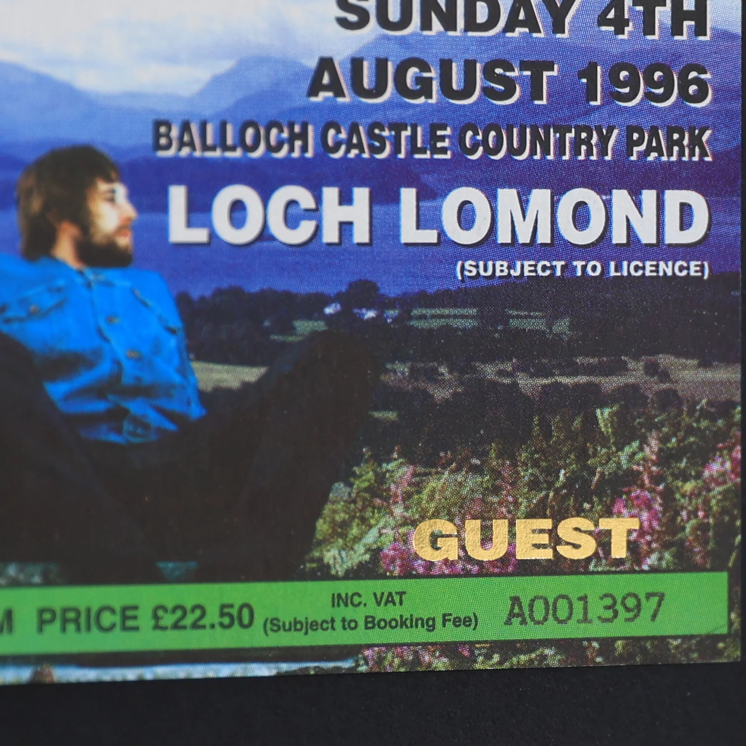 Oasis - RARE - DOUBLE STUB UNUSED Loch Lomond 1996 Ticket - New Item - Image 3