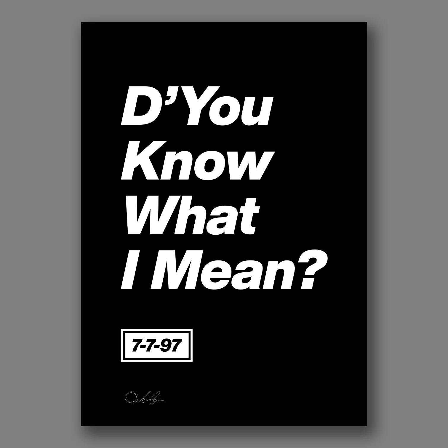 Oasis - Single Teaser Posters A2 Size - New Item