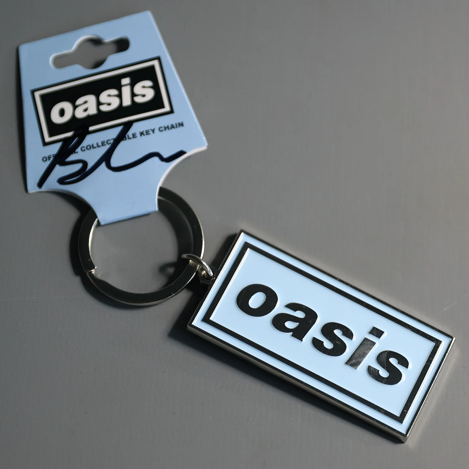 Oasis Sky Blue Classic Logo Keyring - New Item - Image 2