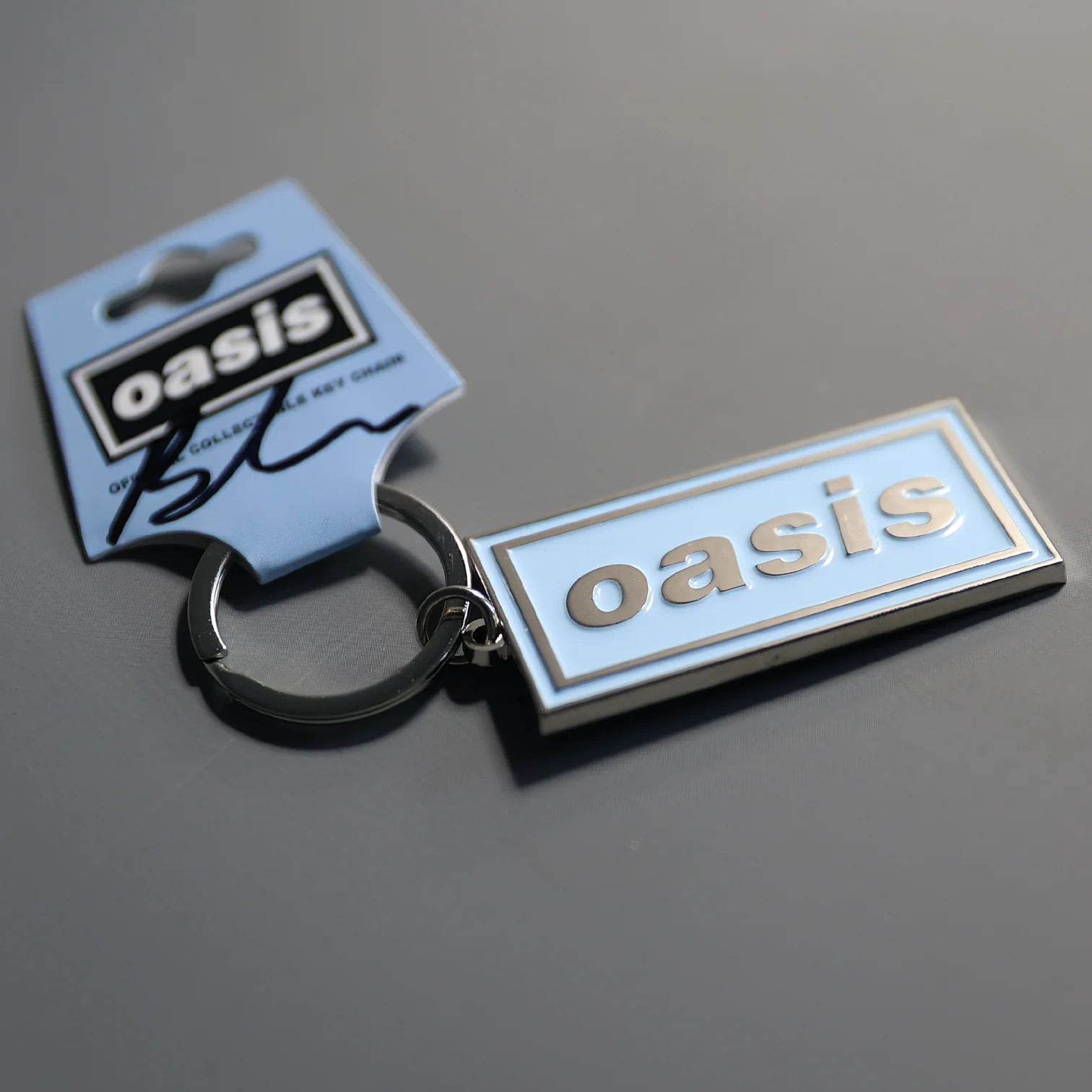 Oasis Sky Blue Classic Logo Keyring - New Item - Image 3