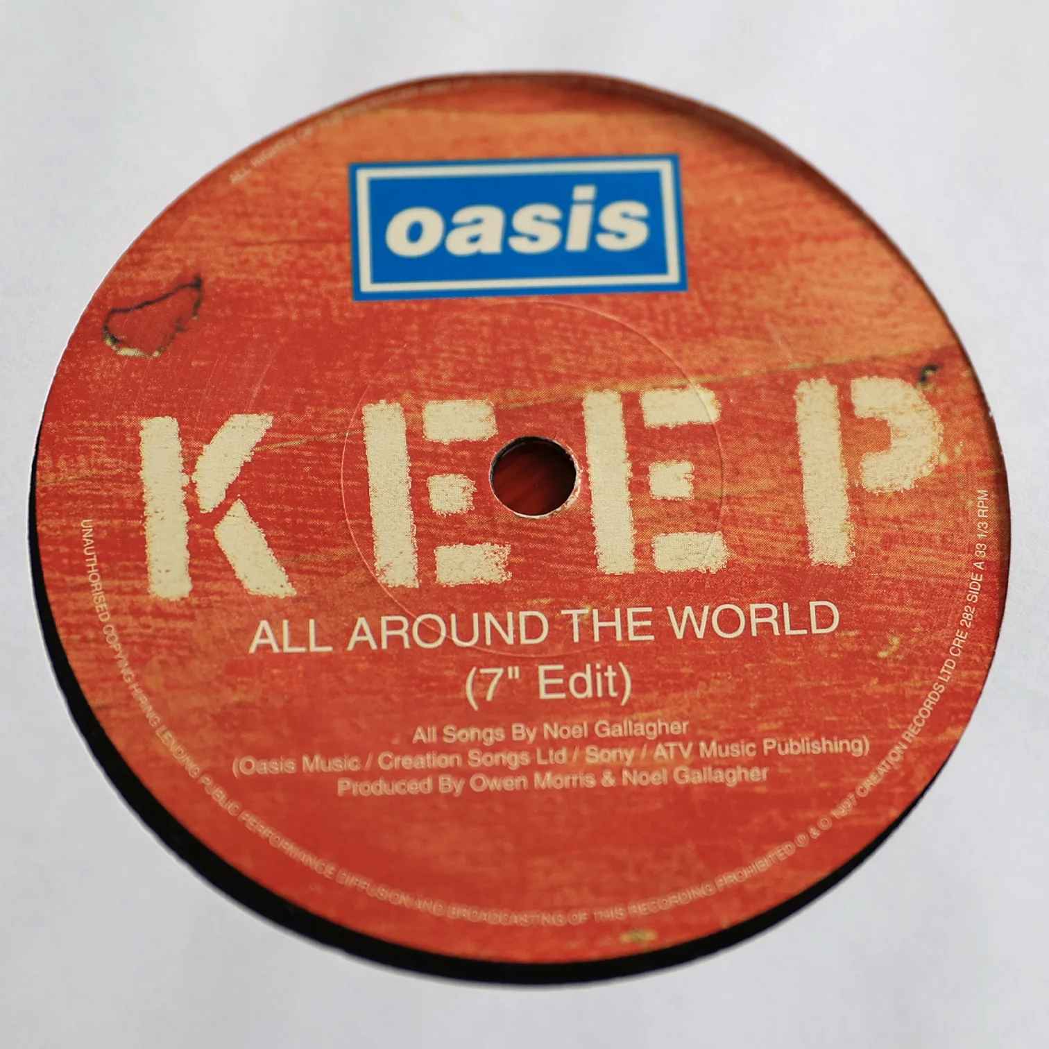 Oasis - UNPLAYED All Around The World - First Pressing - 7 Inch Vinyl - New Item - Image 3