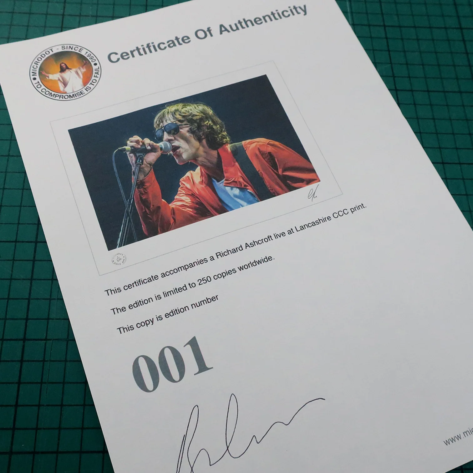 Richard Ashcroft live at Lancashire County Cricket Club 2018 Print 2 - New Item - Image 2