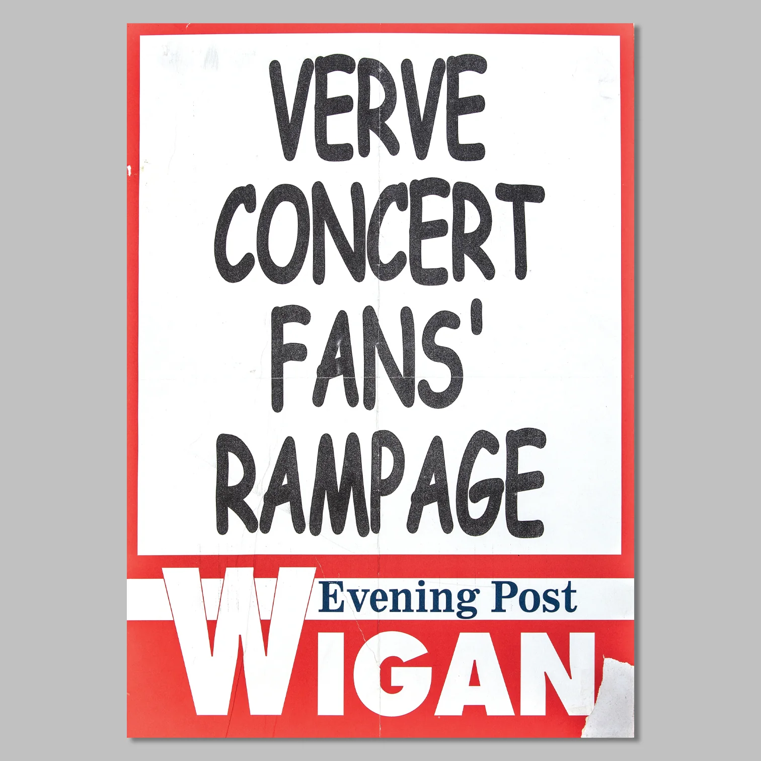 The Verve Haigh Hall Gig Newsagents Sign Framed Print.